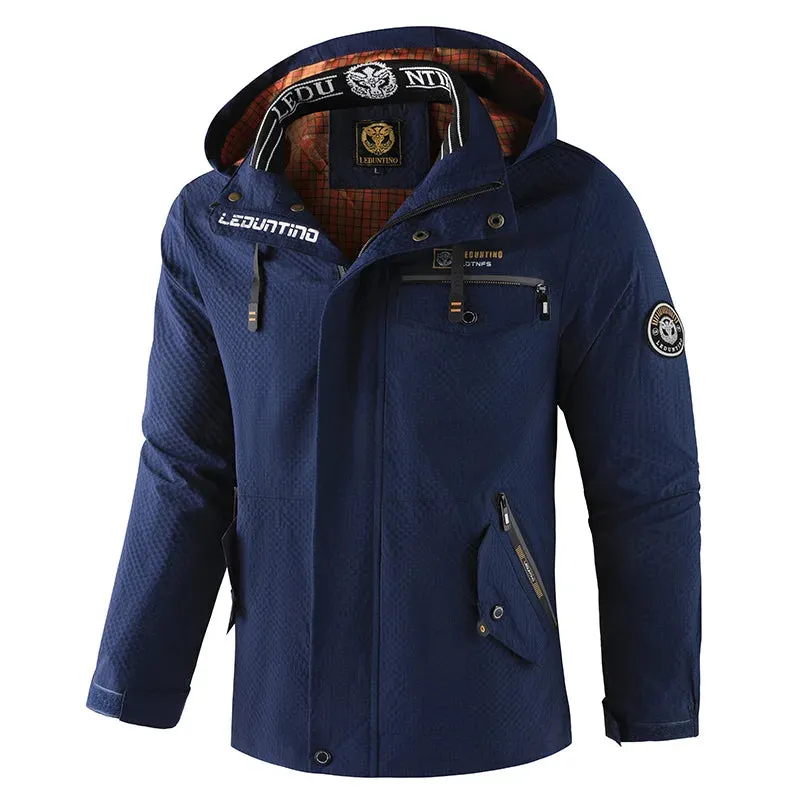 DEEPSENCE Spring and Autumn Jacket Men's Single Layer Waterproof Windbreaker Outdoor Sports Mountaineering Jacket Men