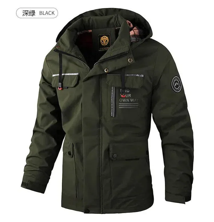 DEEPSENCE Spring and Autumn Jacket Men's Single Layer Waterproof Windbreaker Outdoor Sports Mountaineering Jacket Men