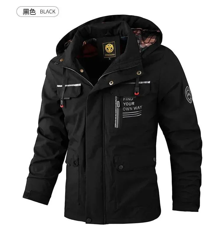 DEEPSENCE Spring and Autumn Jacket Men's Single Layer Waterproof Windbreaker Outdoor Sports Mountaineering Jacket Men