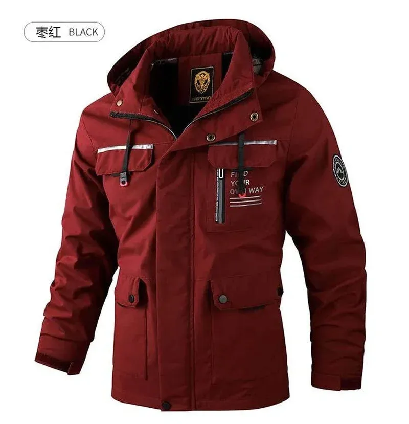 DEEPSENCE Spring and Autumn Jacket Men's Single Layer Waterproof Windbreaker Outdoor Sports Mountaineering Jacket Men