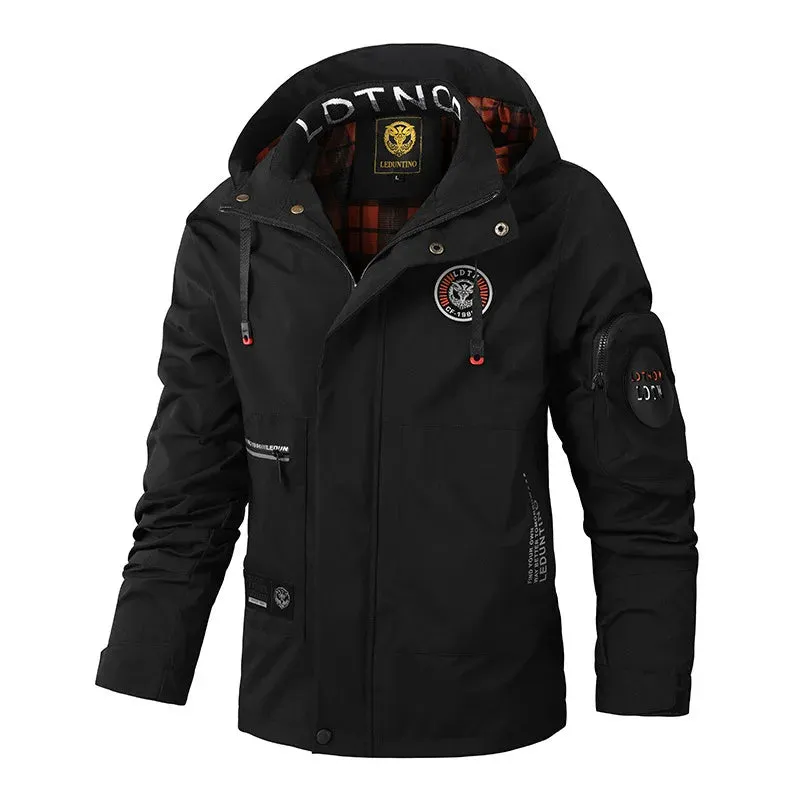 DEEPSENCE Spring and Autumn Jacket Men's Single Layer Waterproof Windbreaker Outdoor Sports Mountaineering Jacket Men