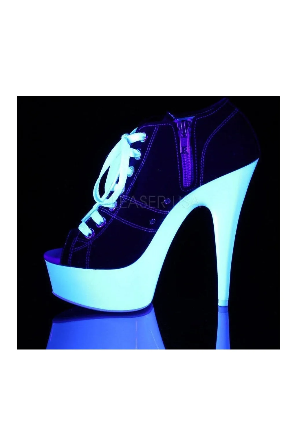 DELIGHT-600SK-01 Platform Pump | Black Canvas