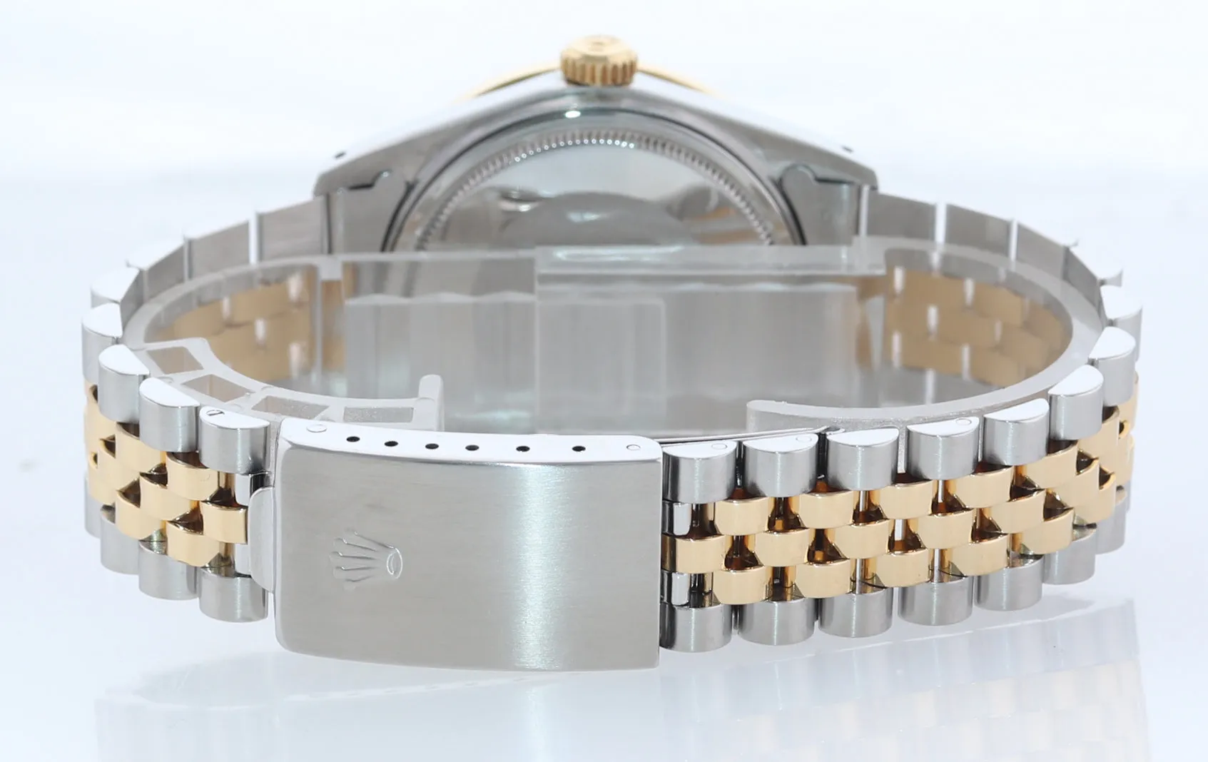 DIAMOND Bezel Rolex DateJust 36mm 16013 Diamond Bezel MOP Dial Watch Box