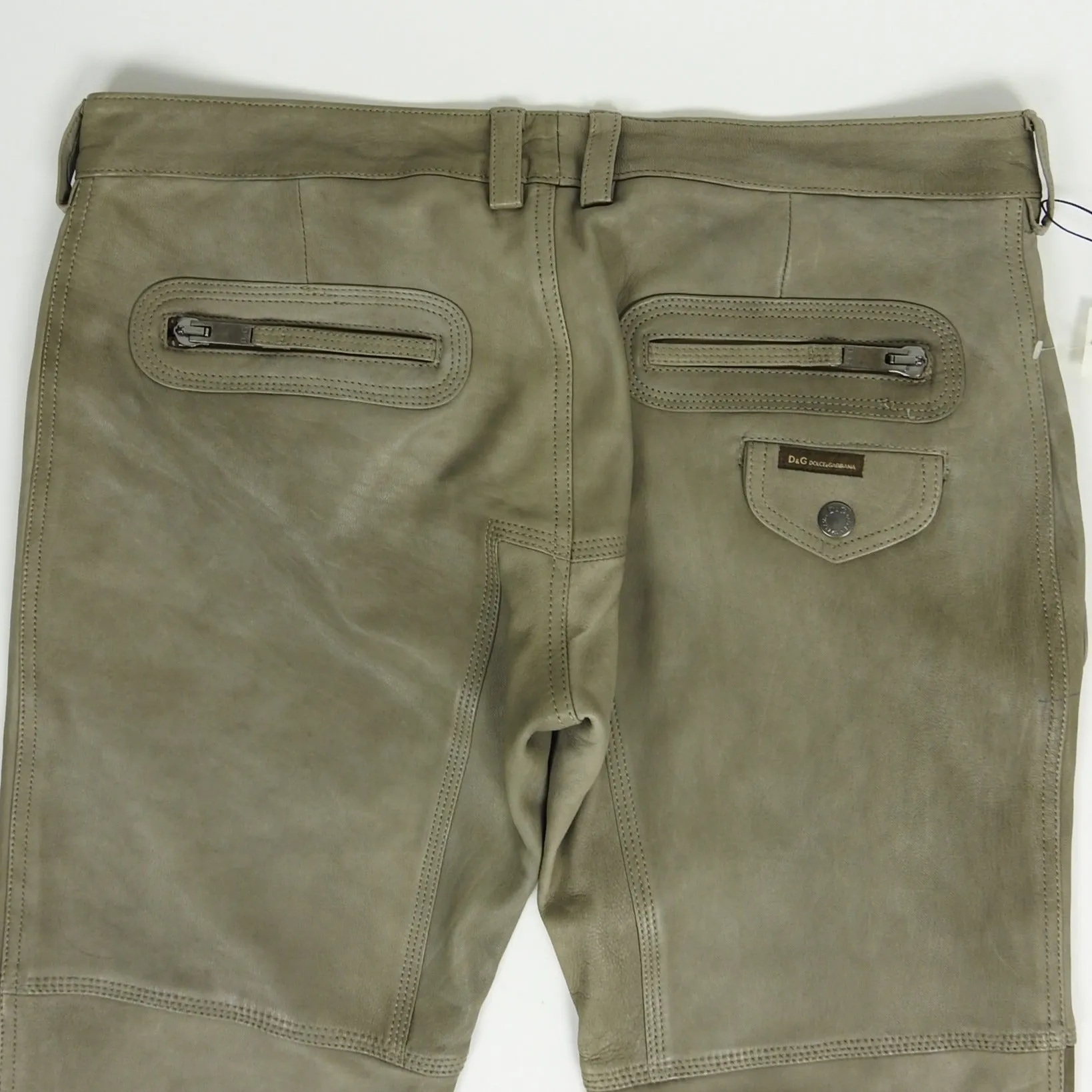 Dolce & Gabbana Leather Pants Size 52