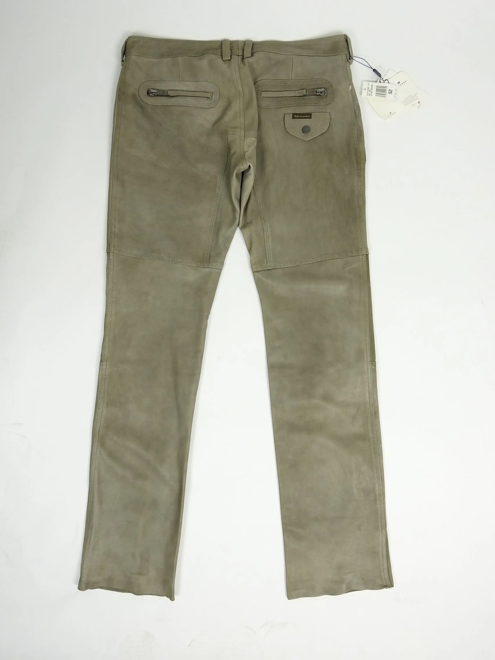 Dolce & Gabbana Leather Pants Size 52