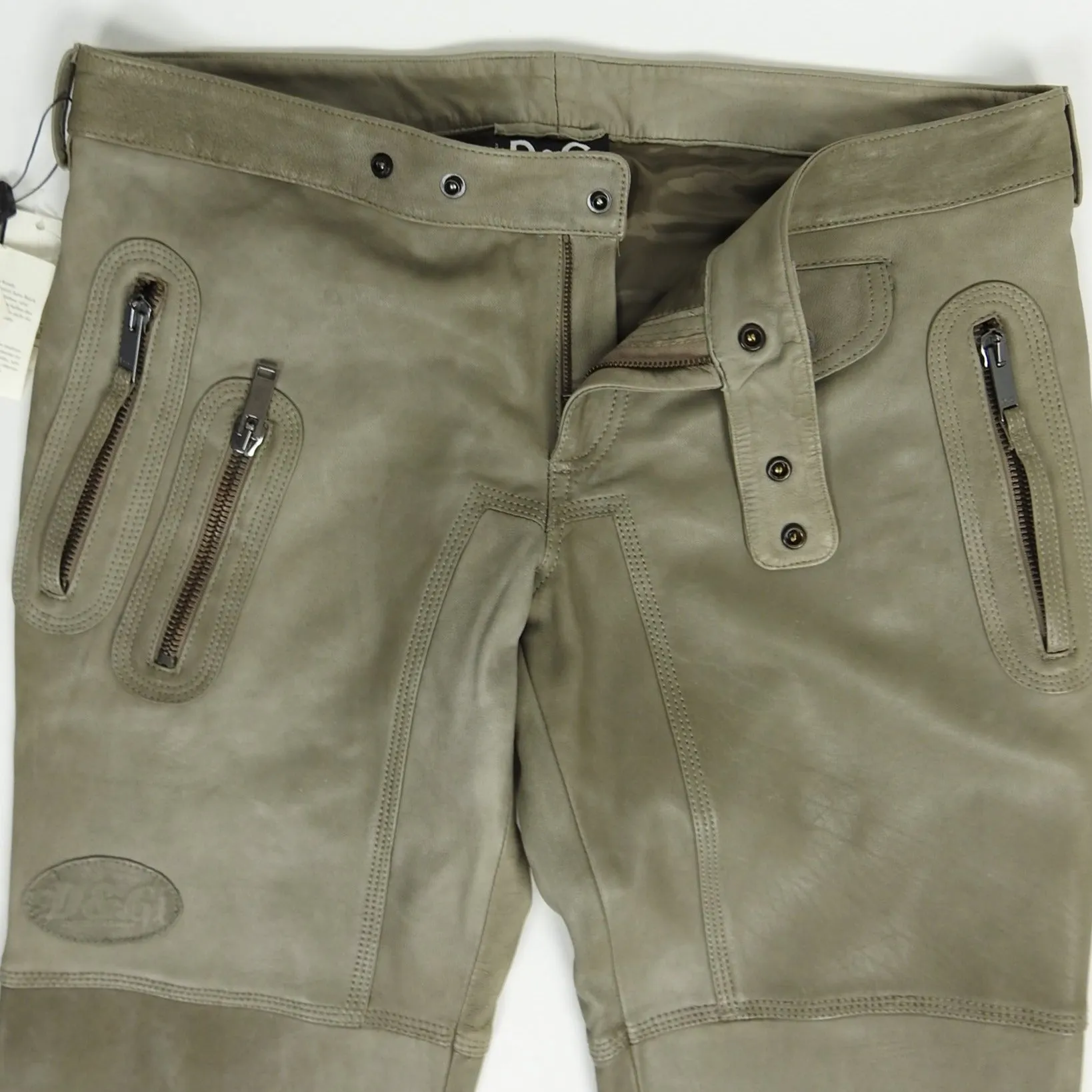 Dolce & Gabbana Leather Pants Size 52