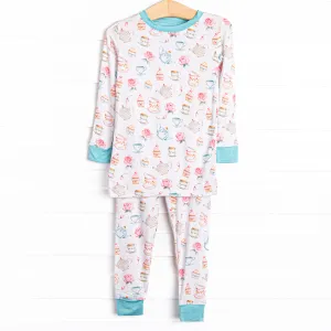Don't Be Chai Bamboo Pajama Set, Blue