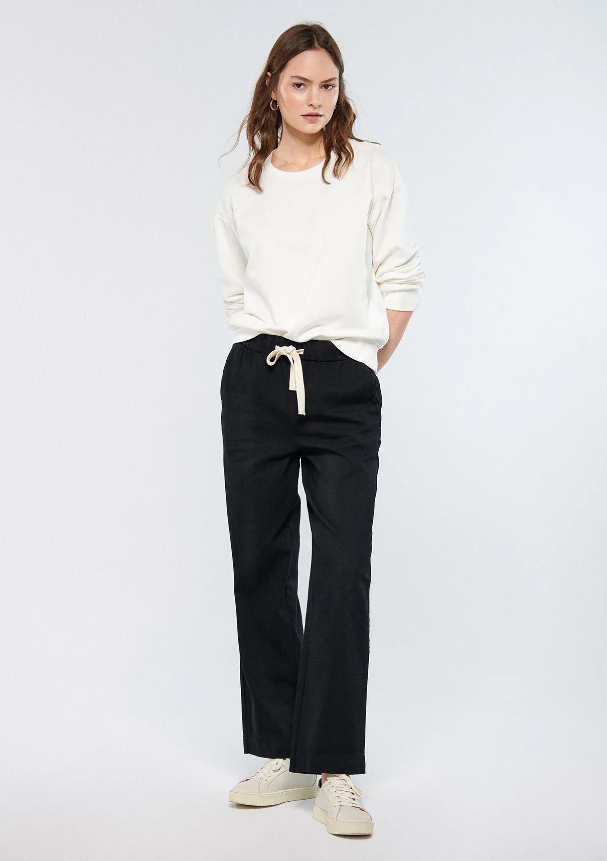 Drawstring Black Pants