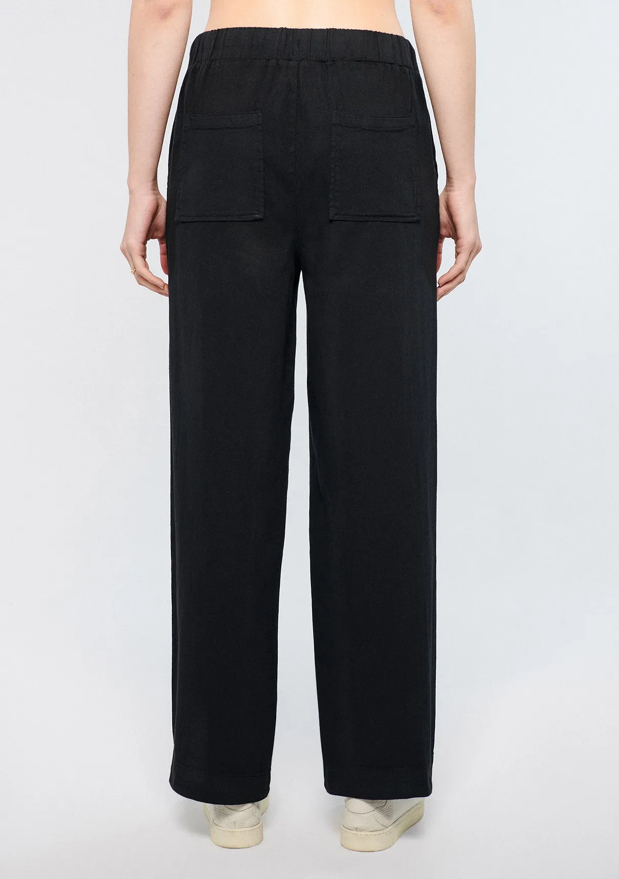 Drawstring Black Pants