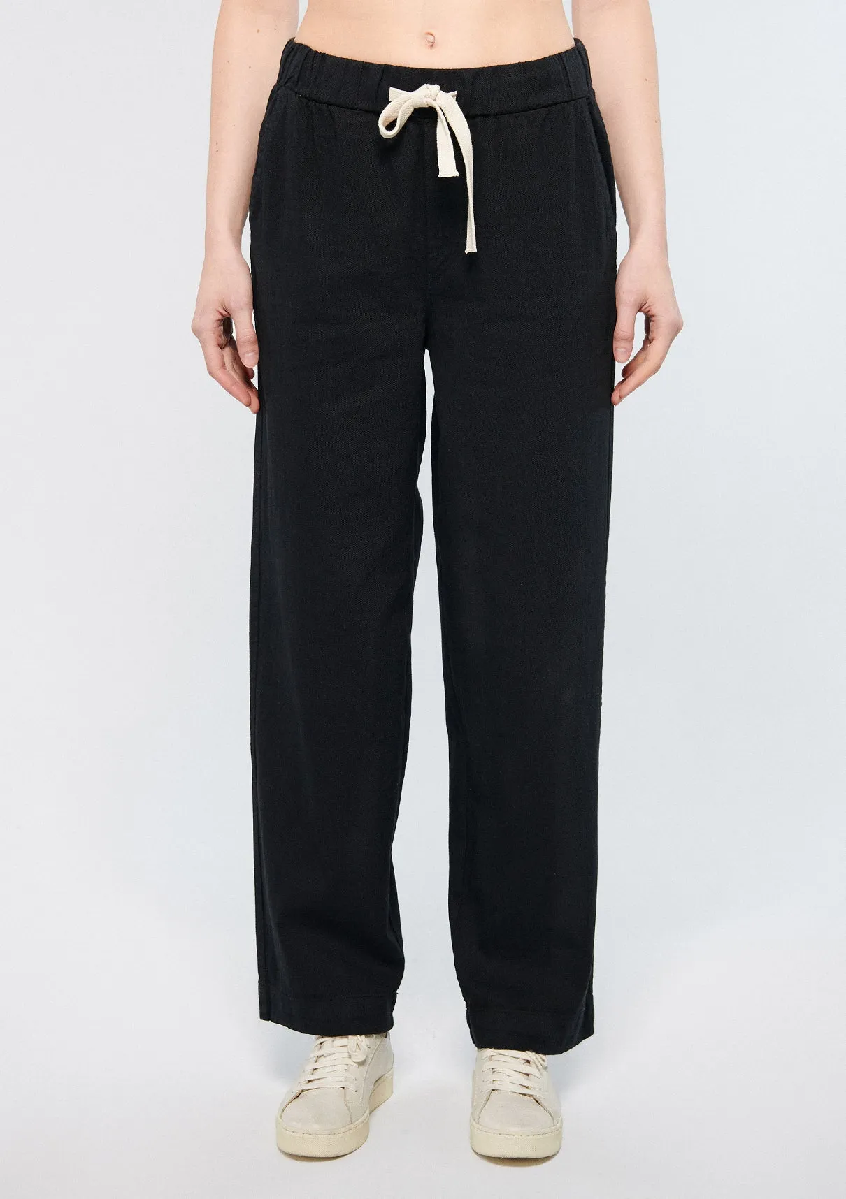 Drawstring Black Pants