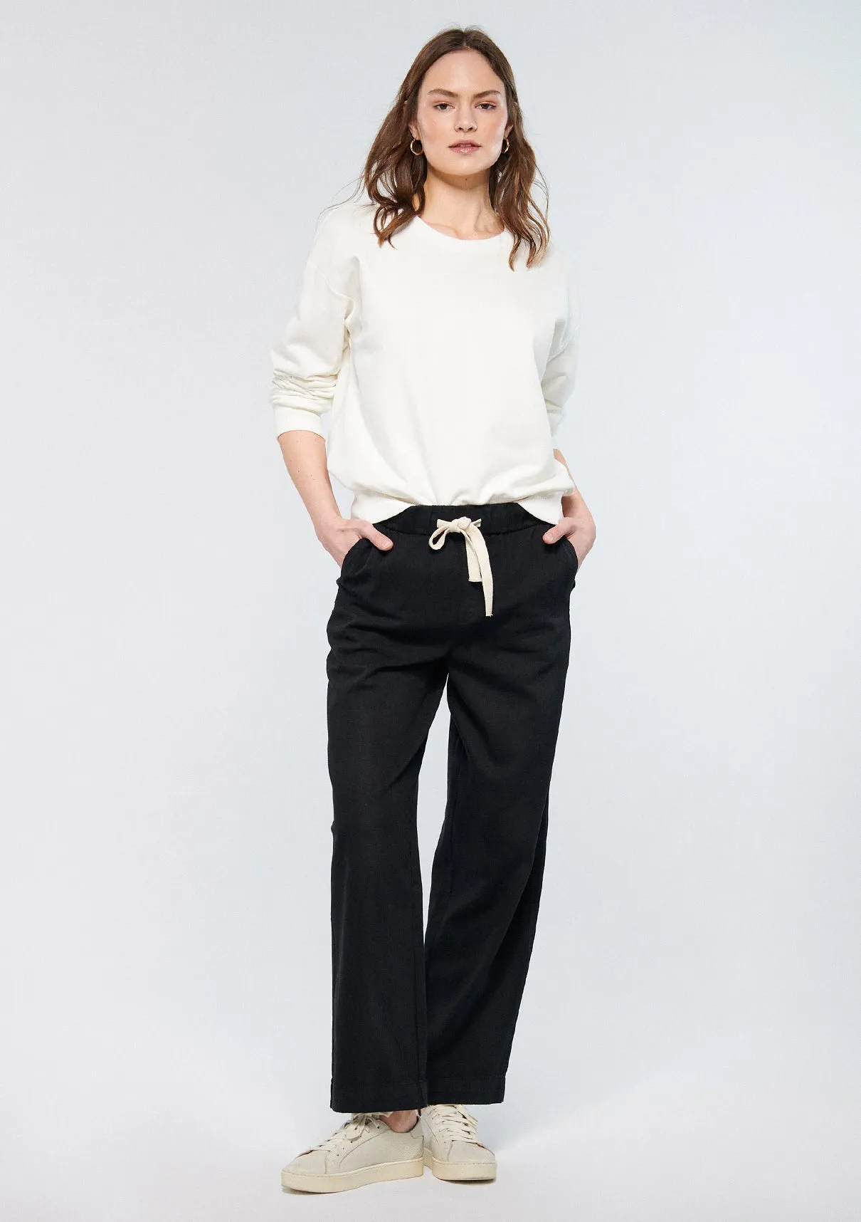Drawstring Black Pants
