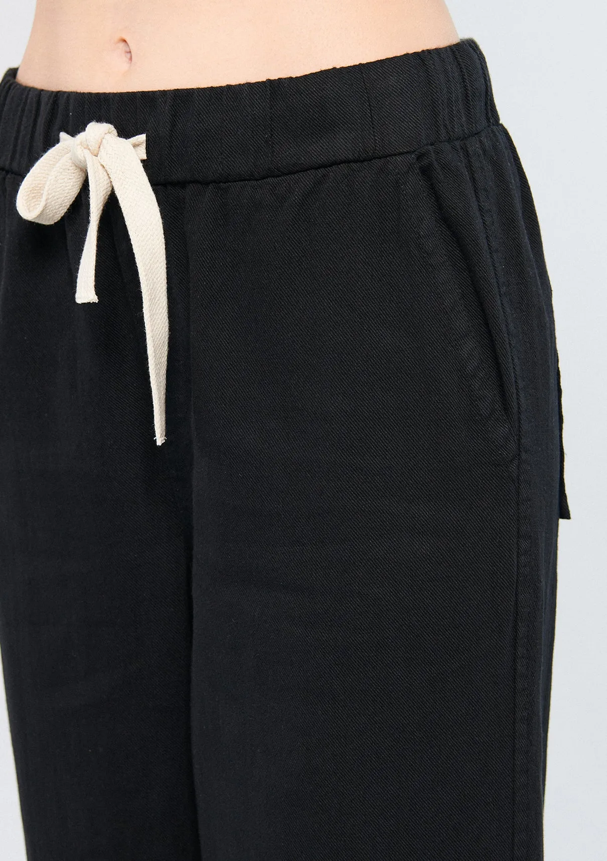 Drawstring Black Pants