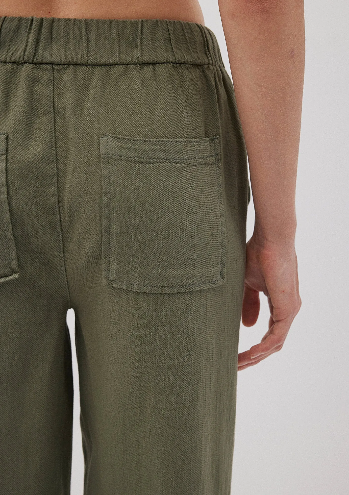 Drawstring Green Pants