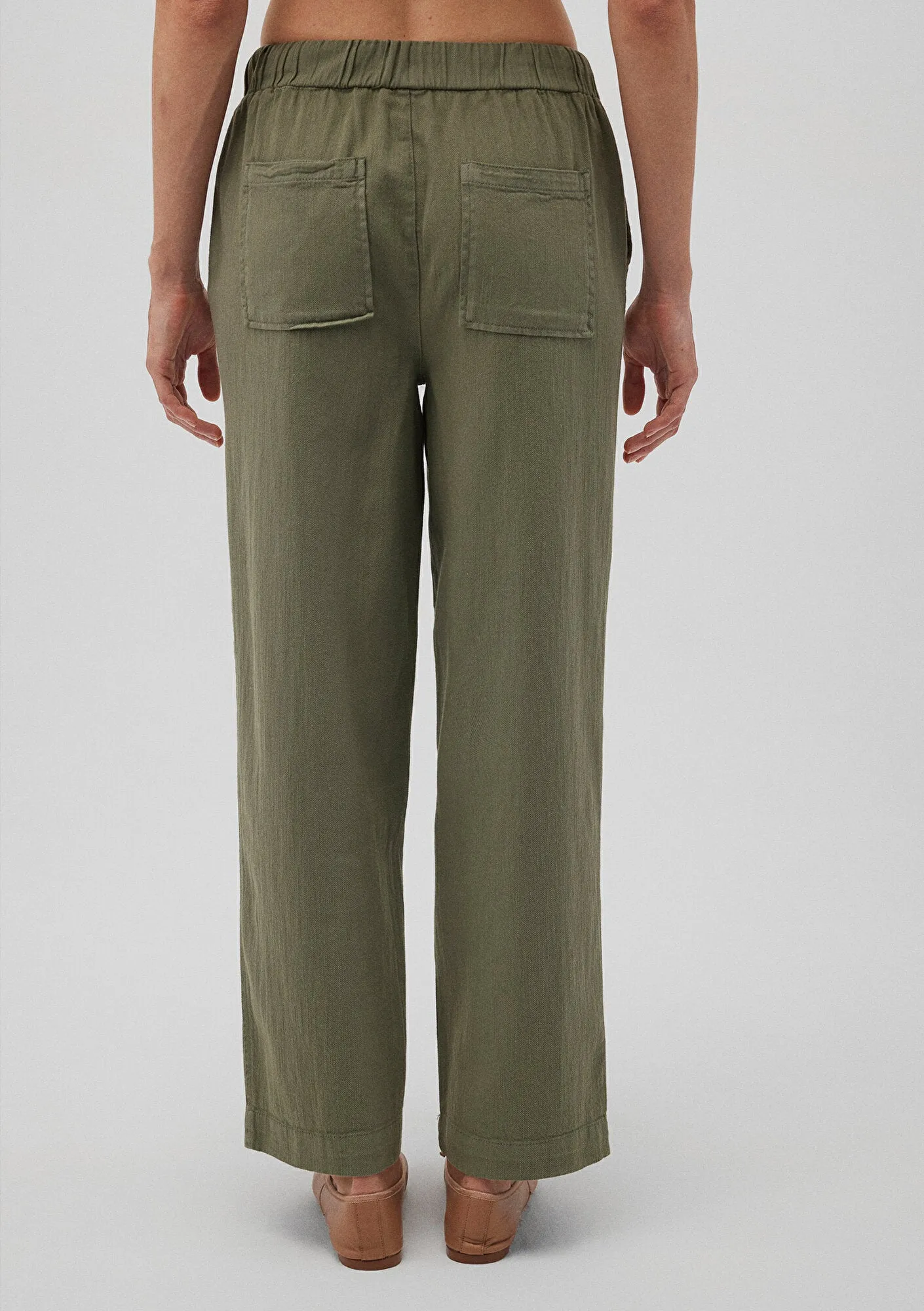 Drawstring Green Pants