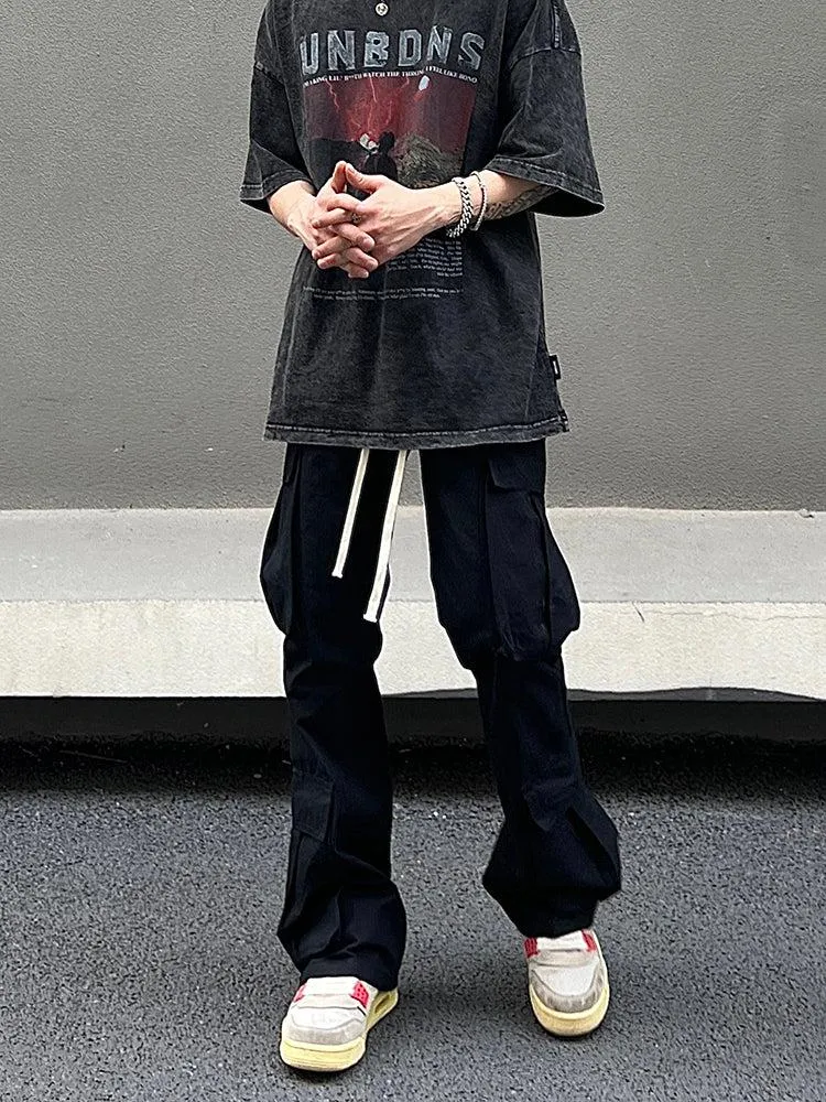 Drawstring Multi Pocket Cargo Pants