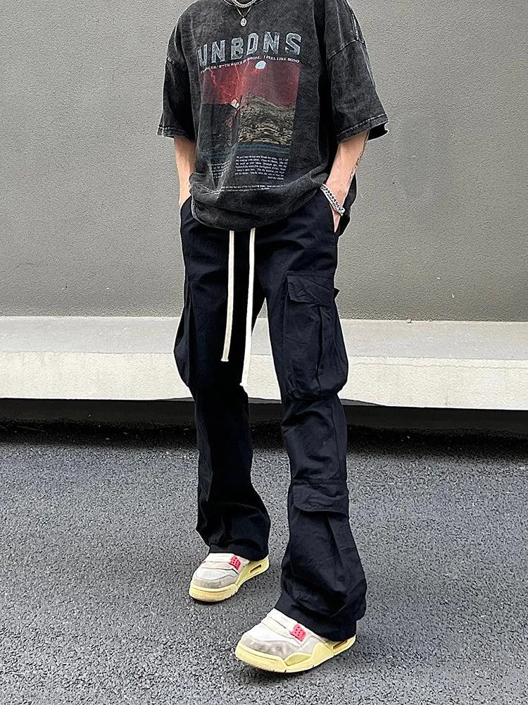 Drawstring Multi Pocket Cargo Pants