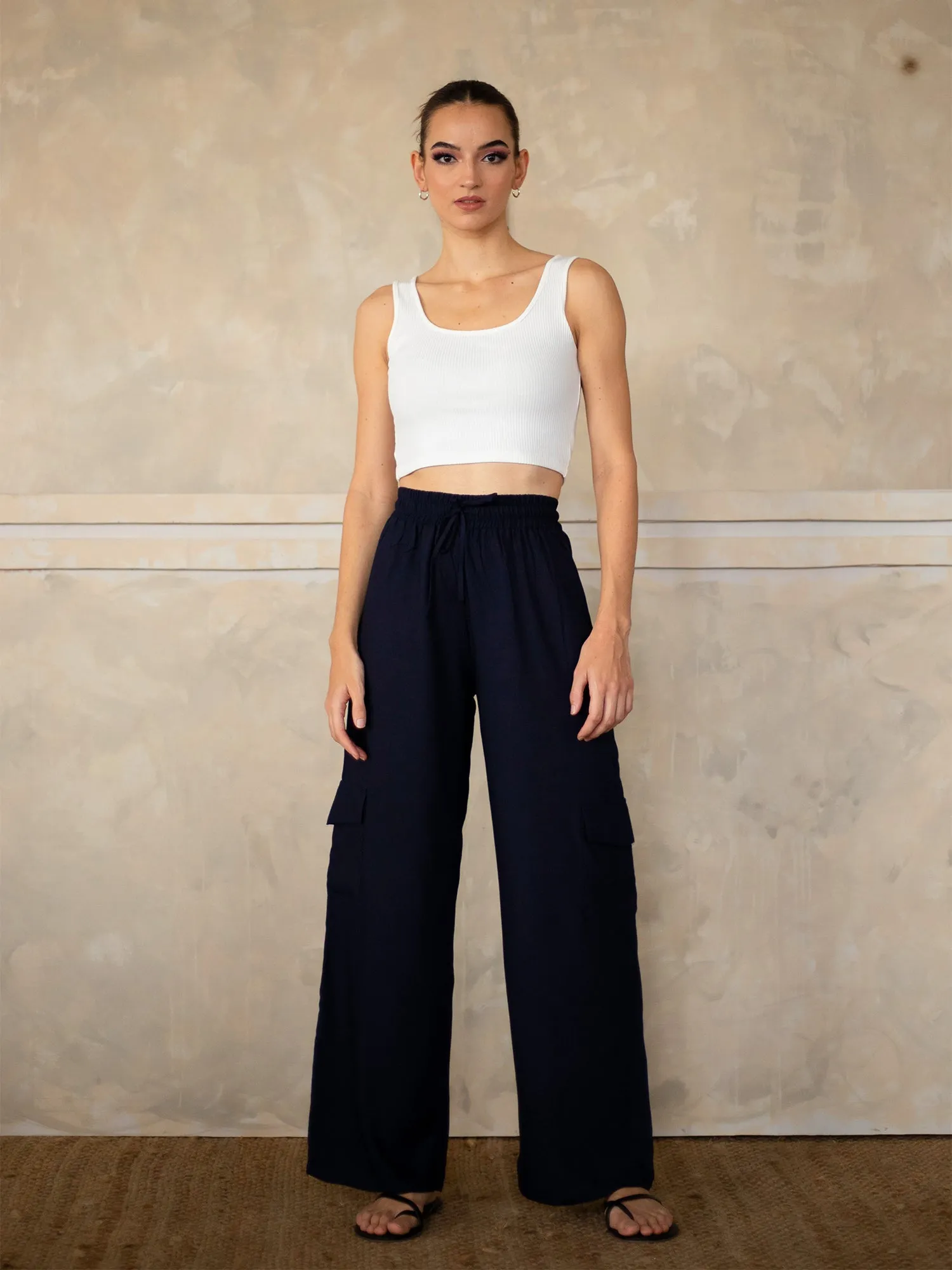 Drawstring Pocket Detail Pant