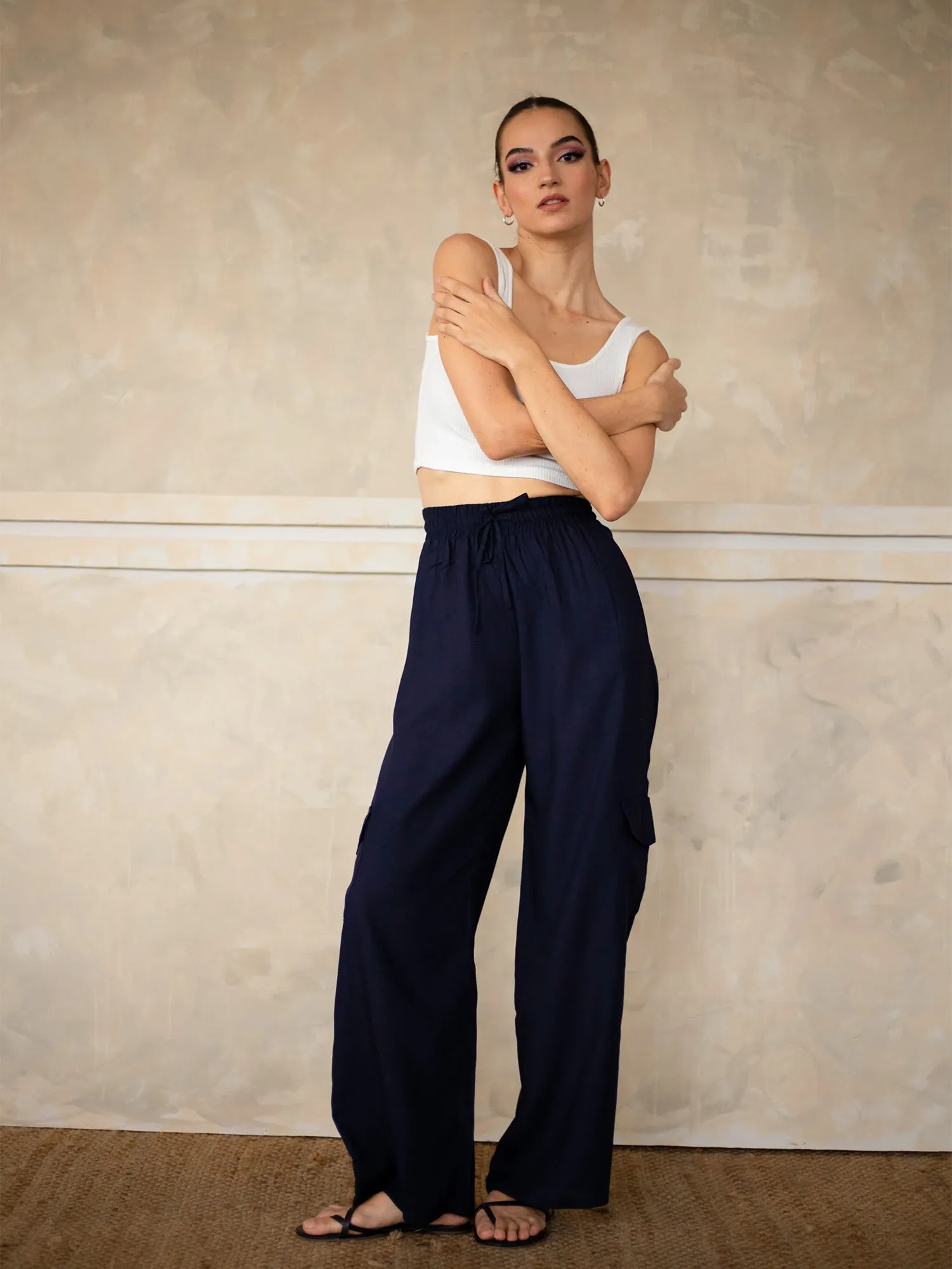 Drawstring Pocket Detail Pant