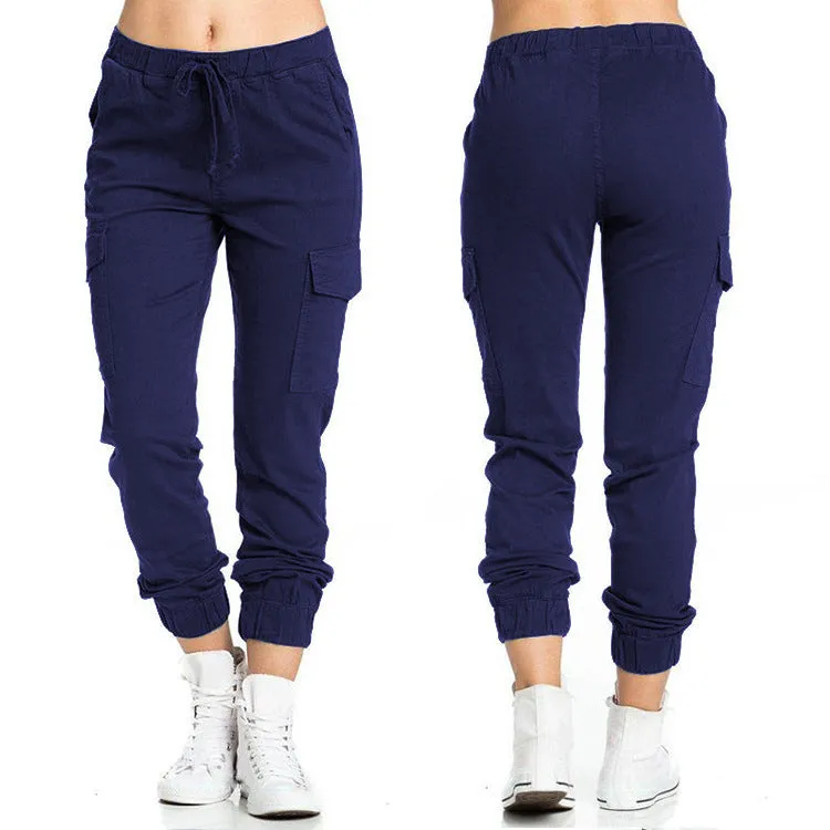 Drawstring Slim Cargo Pants