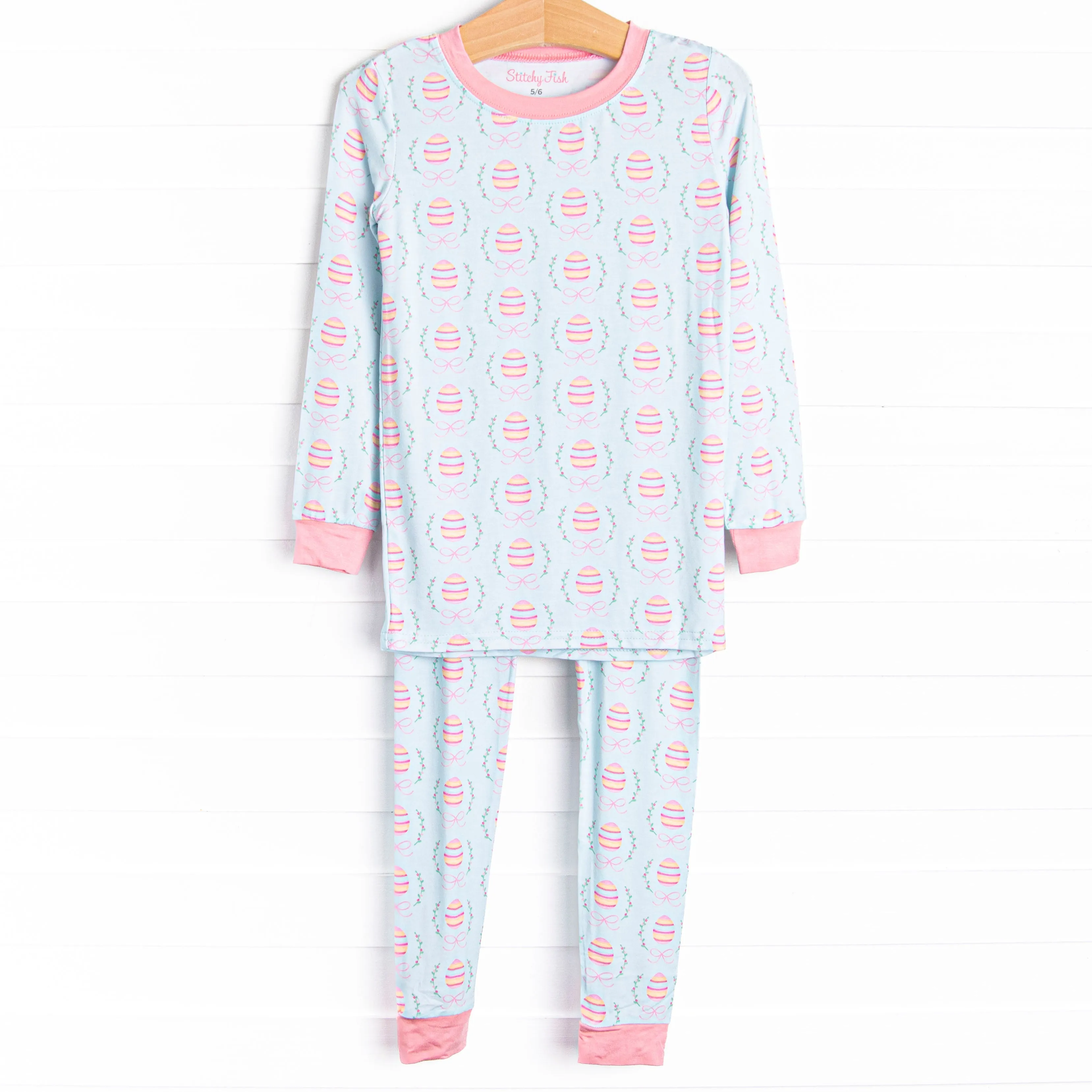 Egg-Stra Special Sunday Bamboo Pajama Set, Green