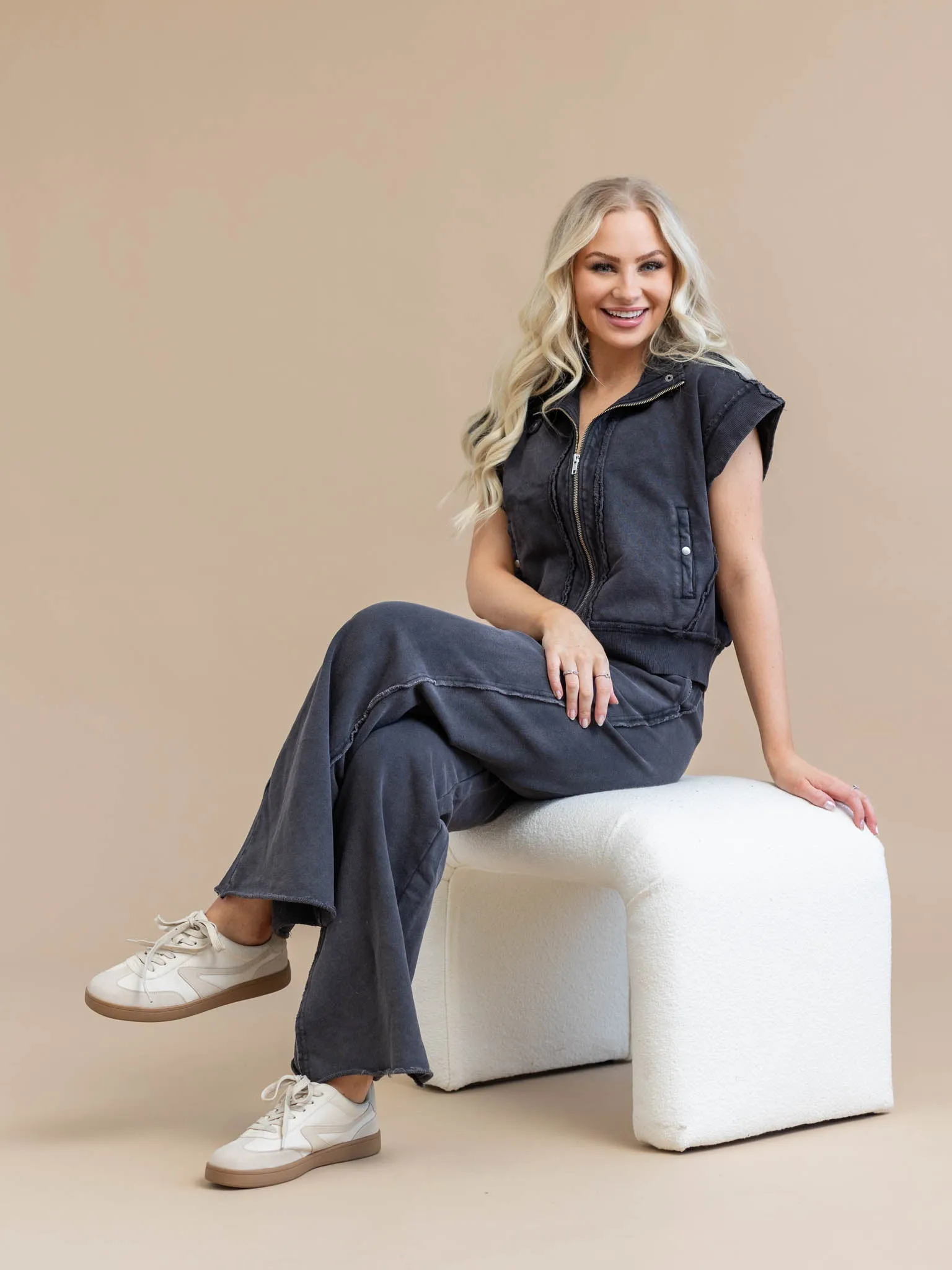 Elan Elastic Waist Straight Leg Pant
