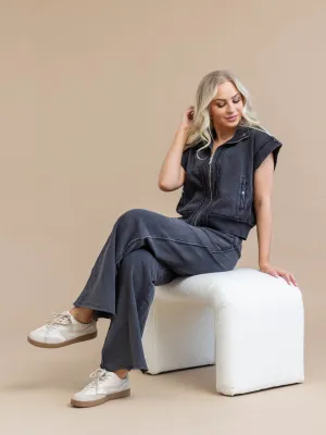Elan Elastic Waist Straight Leg Pant