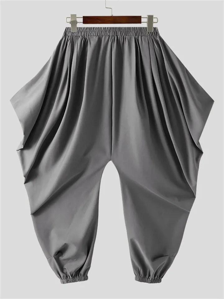 Elastic Waist Irregular Low-crotch Pants for Men