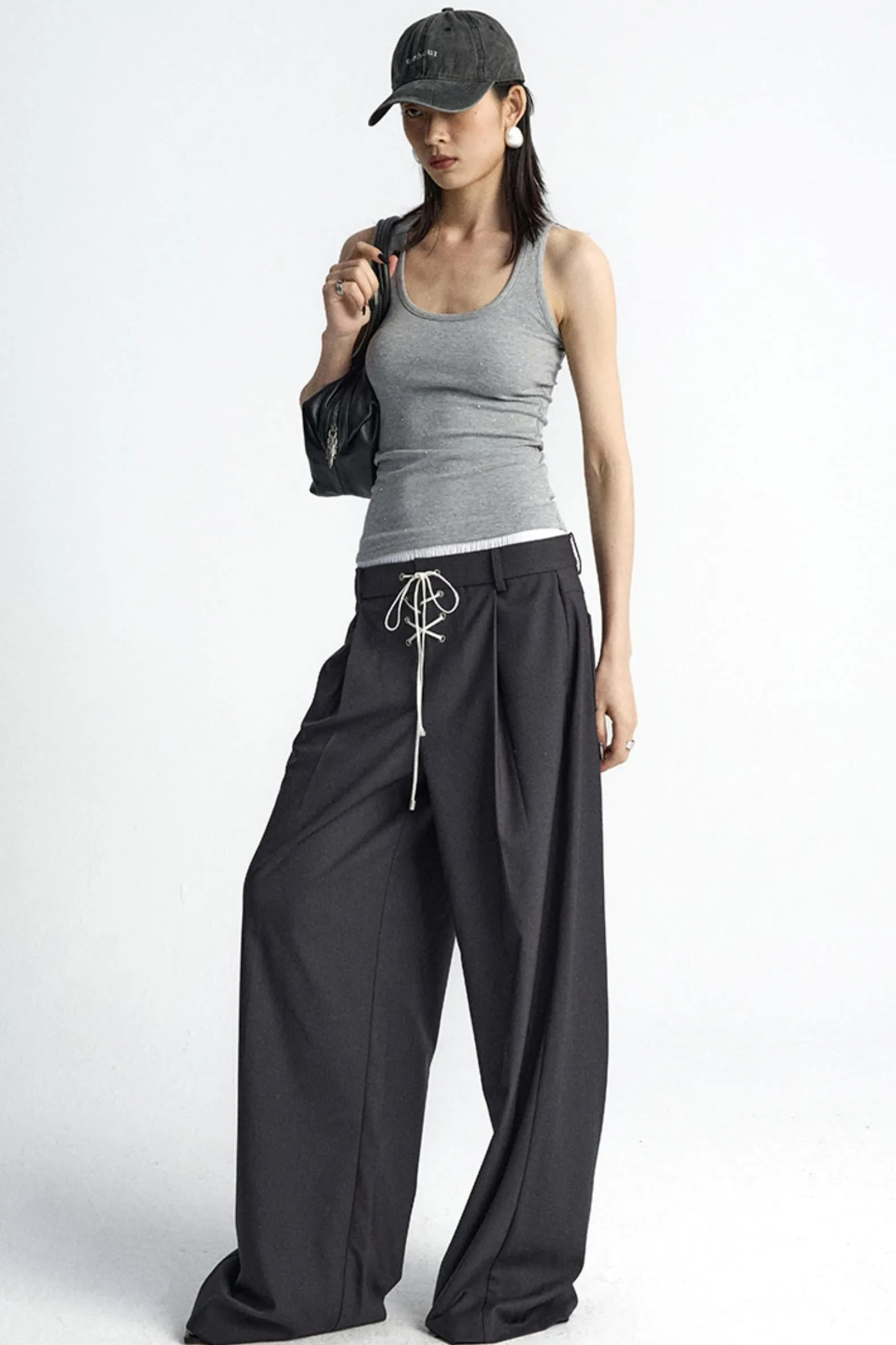 Elastic Waist Western Trousers