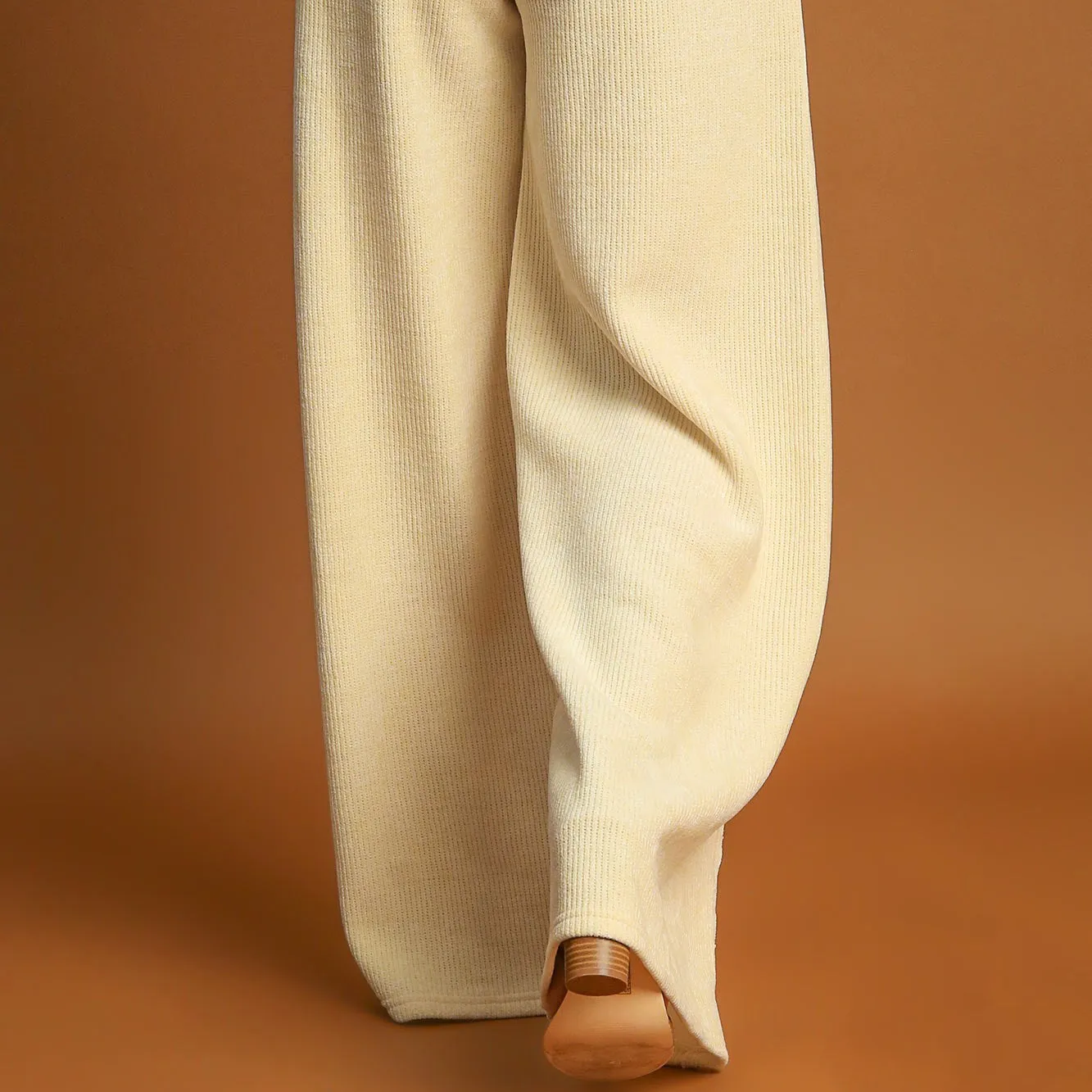 Elastic Waist Wide Leg Pants