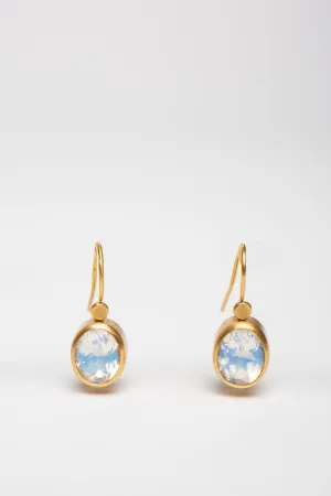 ELI HALILI | 22K OVAL MOONSTONE EARRINGS