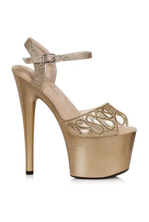 Ellie Shoes 709-UNITY Sandal with Rhinestone Embellishment