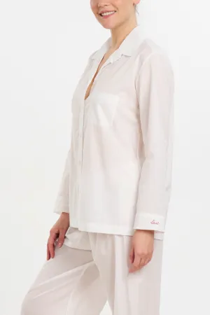 Embroidered Pajama Set - Love