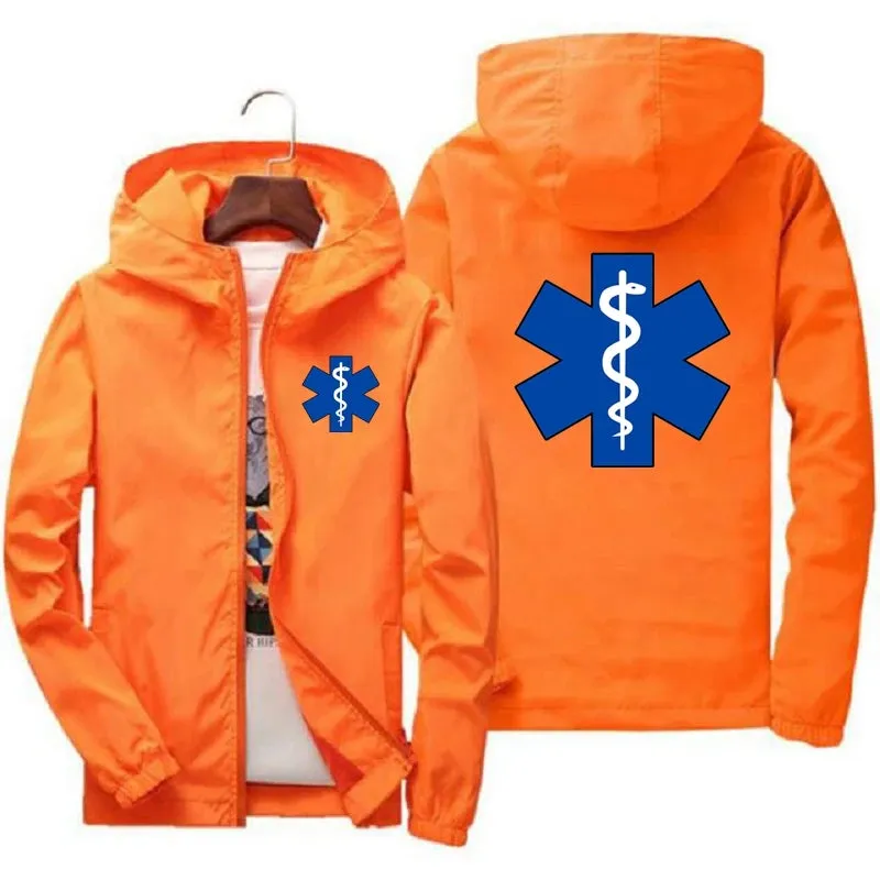 EMT Emergency Ambulance 2021 Men's New Spring And Autumn Fashionable Outdoor Waterproof Jackets Windbreaker Coat Camping Clothes