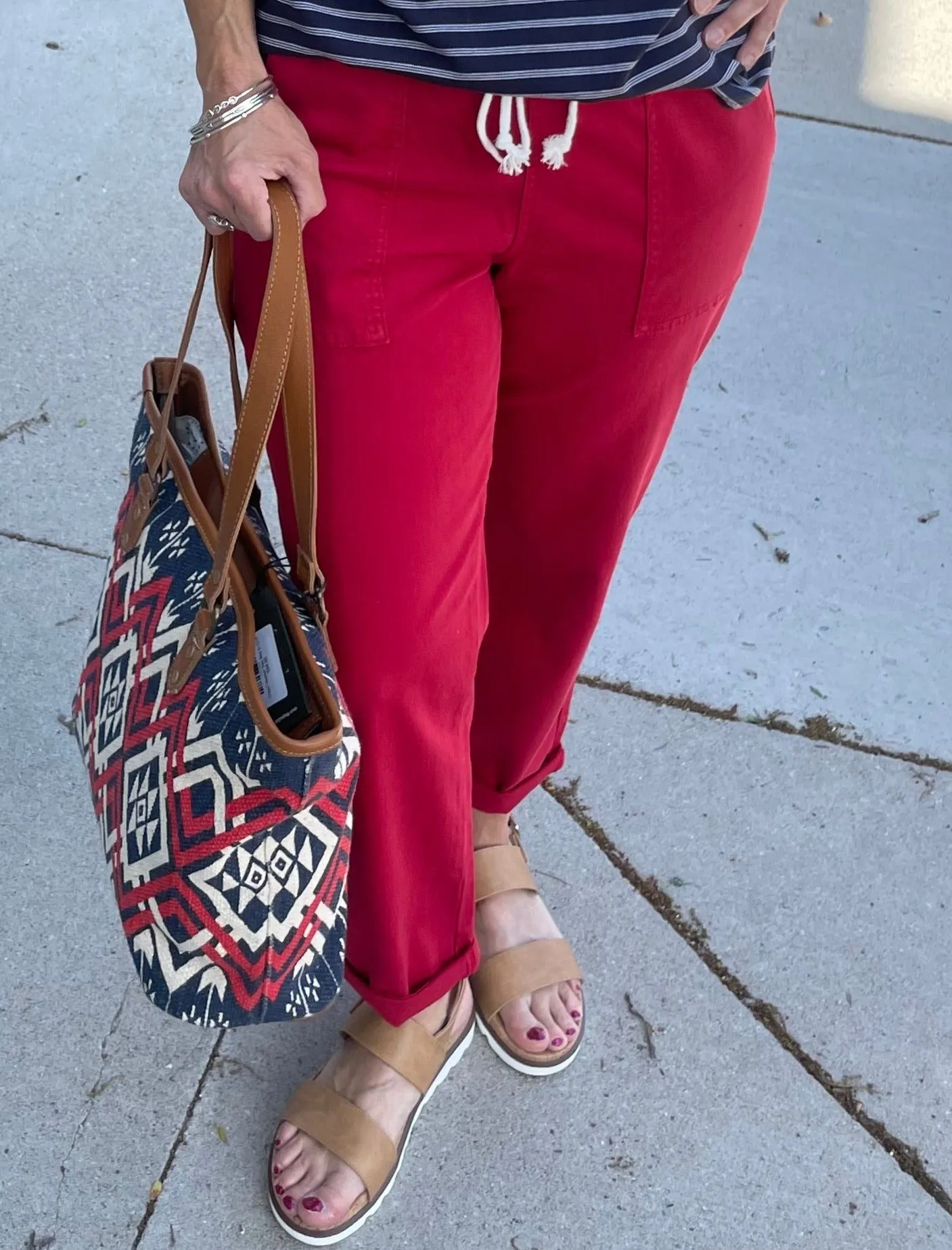 Ethyl Pull On Drawstring Front Pants