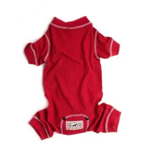 Fab Dog - Red Thermal Pajamas
