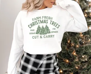 Farm Fresh Christmas Tree Women's Christmas Sweater