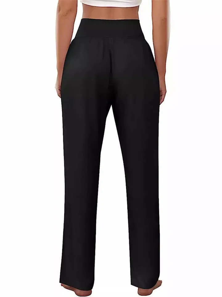 Female Relaxed Elastic Waist Jogging Stretch Pants