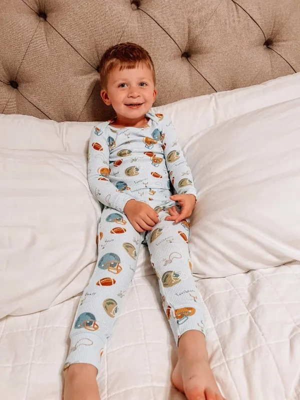 Football Waffle Knit Lounge Wear Set