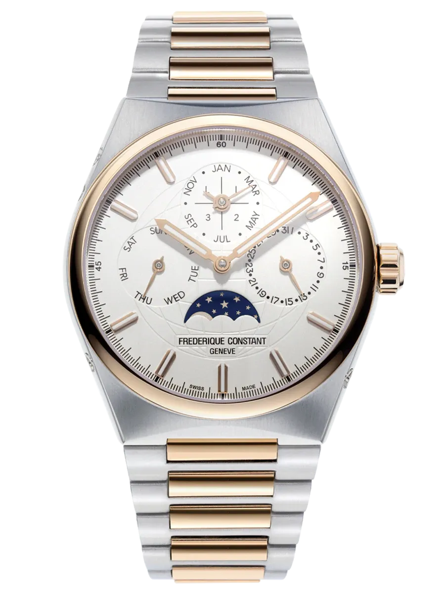 FREDERIQUE CONSTANT HIGHLIFE PERPETUAL CALENDAR MANUFACTURE RG 2 TONES