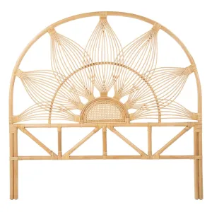 Gafford Wicker/Rattan Open-Frame Headboard Dakota Fields Color: Gold Size: Twin