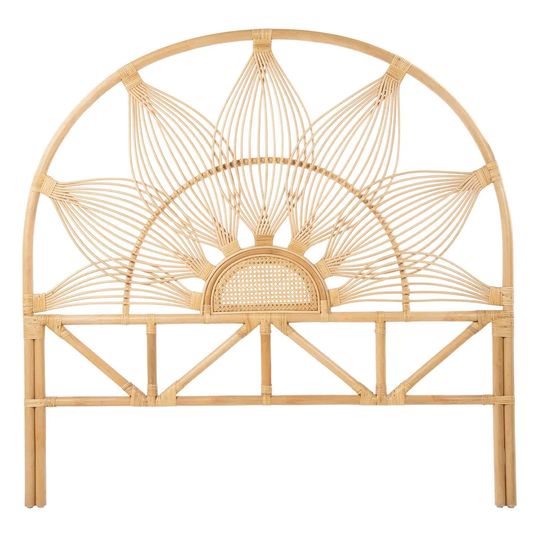 Gafford Wicker/Rattan Open-Frame Headboard Dakota Fields Color: Gold Size: Twin