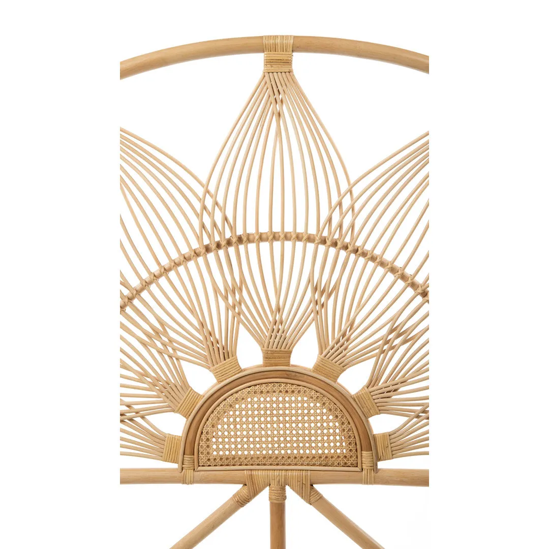 Gafford Wicker/Rattan Open-Frame Headboard Dakota Fields Color: Gold Size: Twin