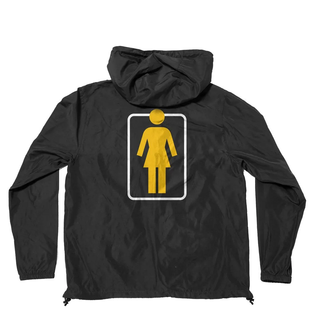 Girl Heritage Unboxed Zip Windbreaker Jacket Black