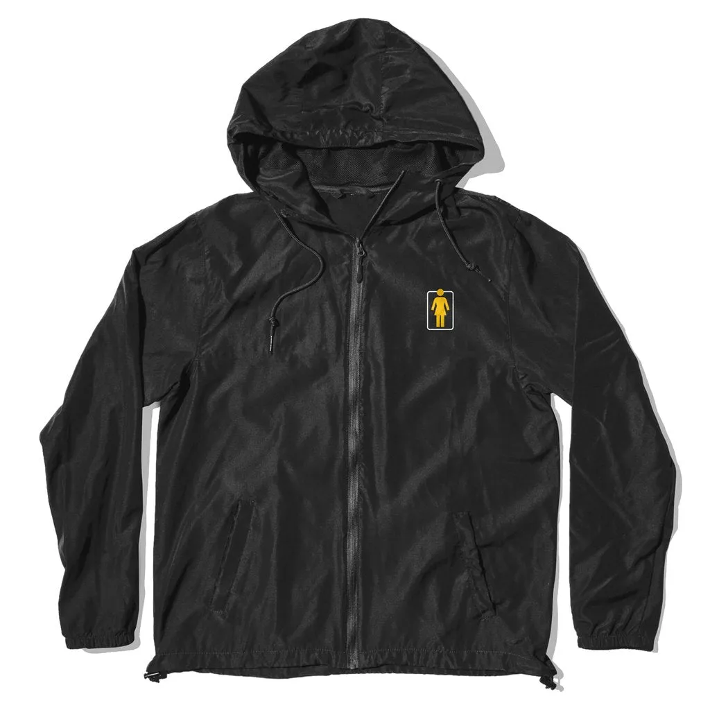 Girl Heritage Unboxed Zip Windbreaker Jacket Black