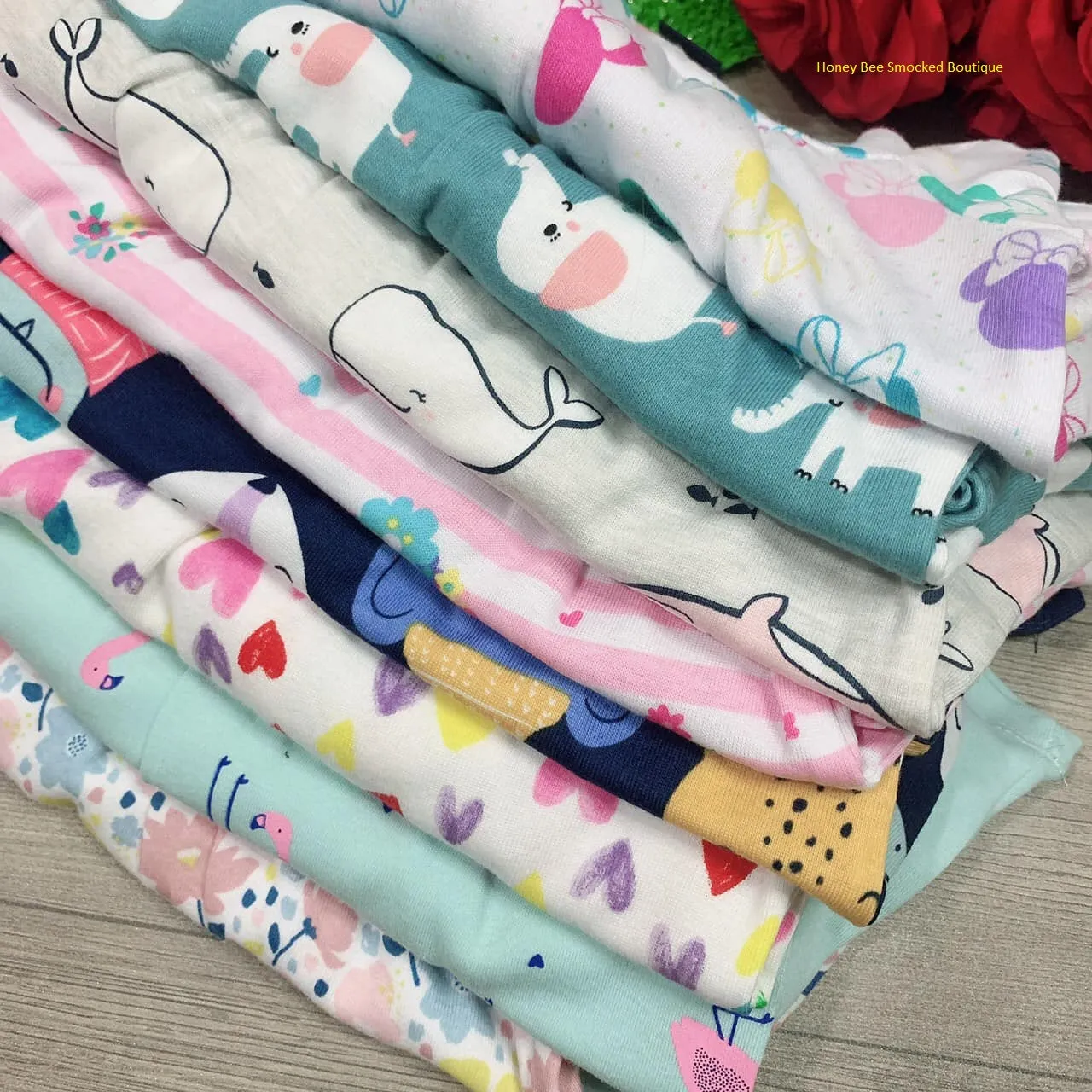 Girl mouse head knit cotton girls pajamas