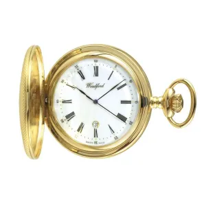 Gold Plated Half Hunter Pocket Watch