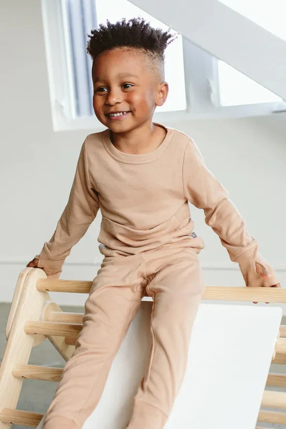 Goumikids - Long Sleeve Jogger Set - Sandstone