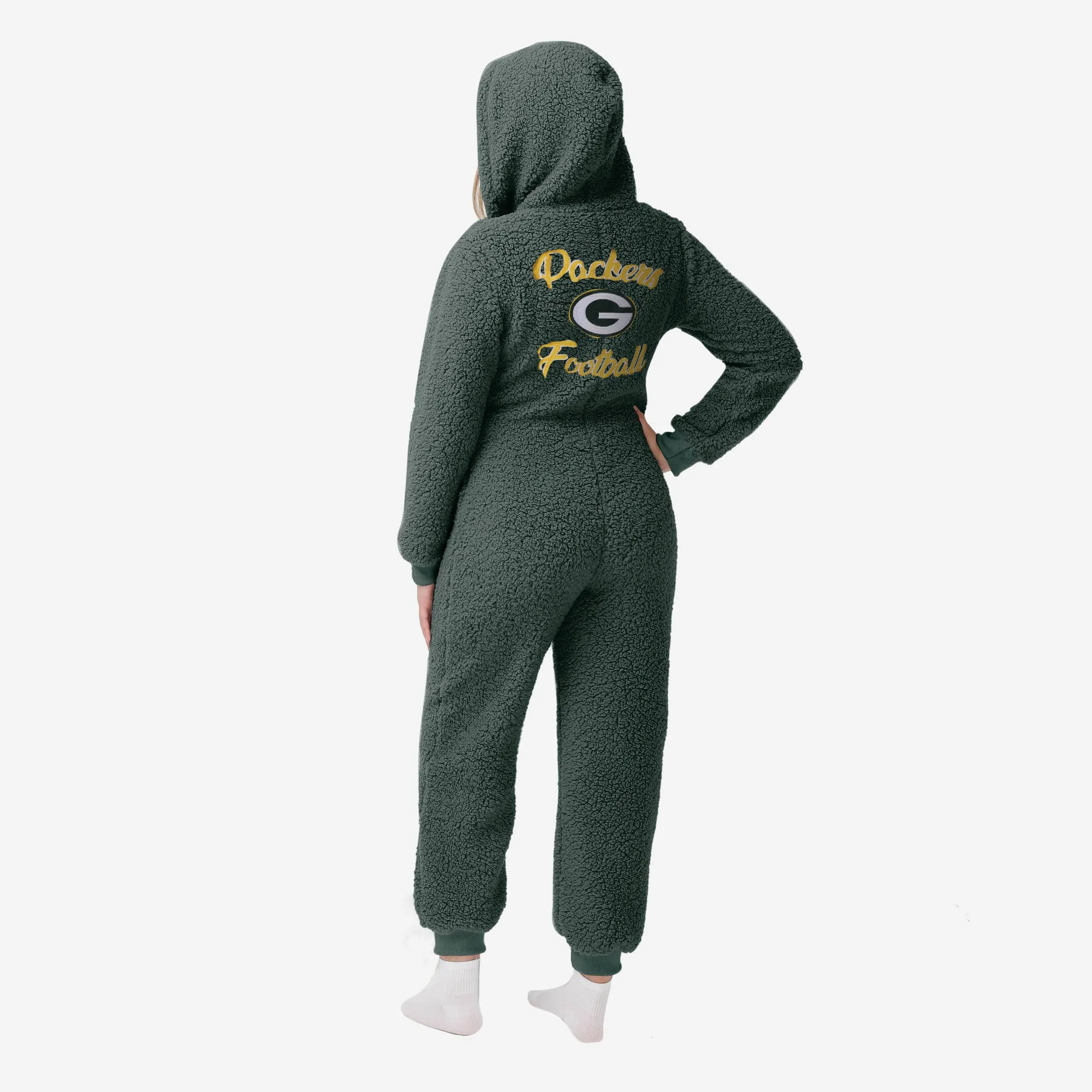 Green Bay Packers Womens Sherpa One Piece Pajamas