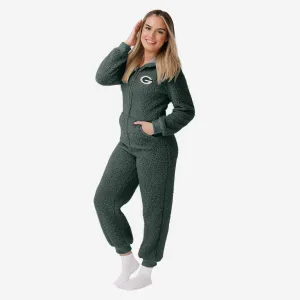 Green Bay Packers Womens Sherpa One Piece Pajamas