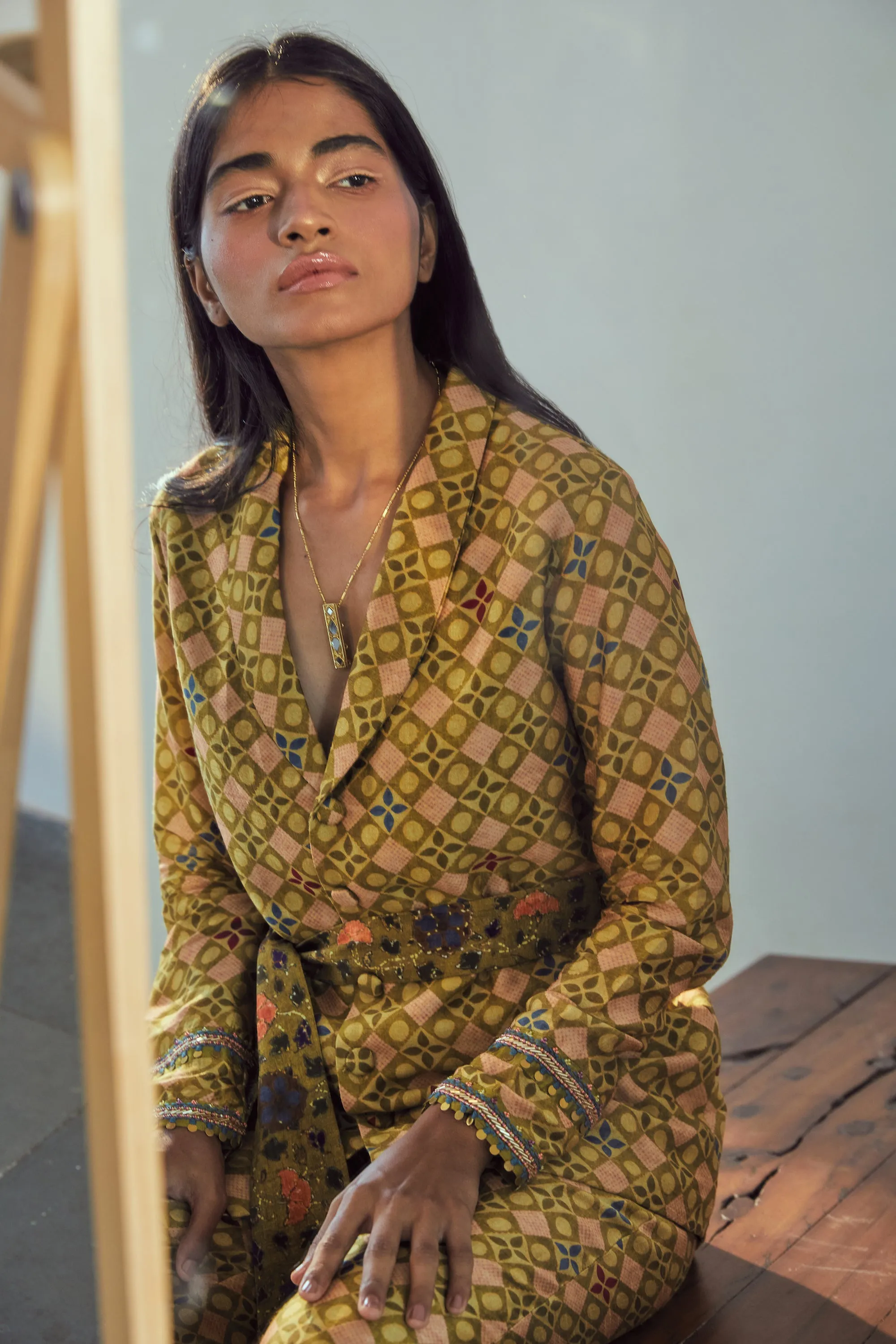 Green Blazer With Pants
